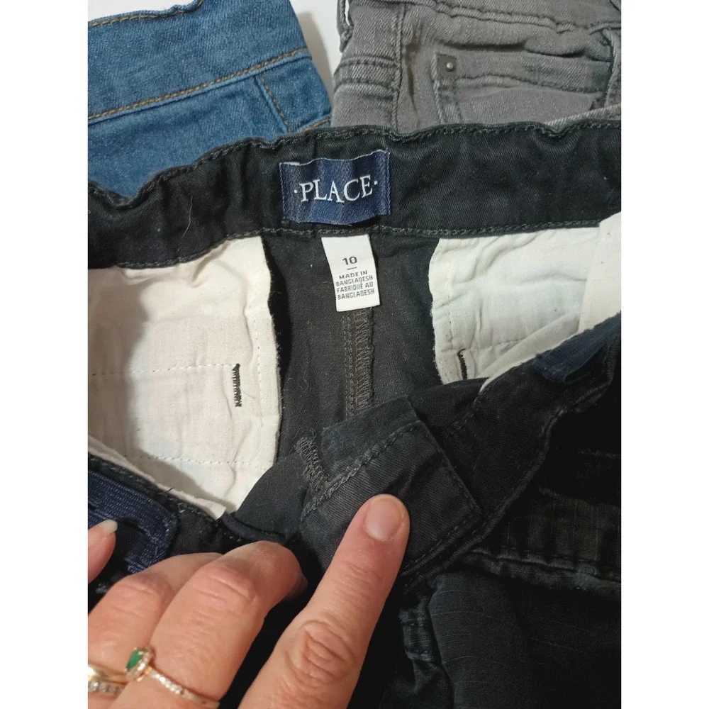 Boys Size 10 Pants Shorts Lot 4 Childrens Place Blue Heritage Jeans Cargo Chino